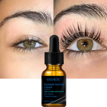 Fast Eyelash Growth Serum – Natural Thickening Eyebrow & Eyelash Treatment for Dark, Beautiful Lashes