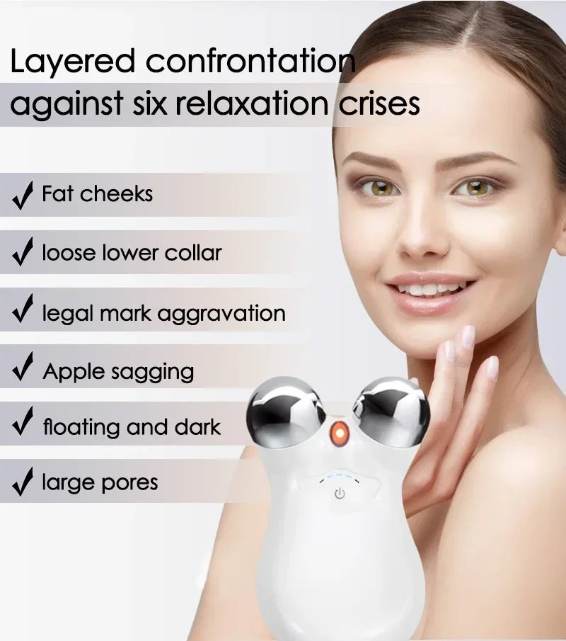 3D Microcurrent Facial Massager | Skin Tightening, Wrinkle Remover, and Toning Lift Tool