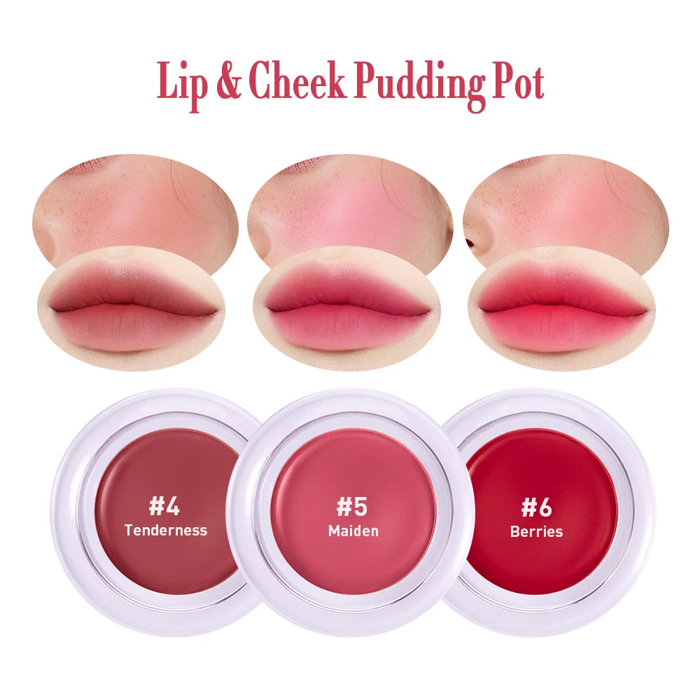 Blushed Moment Lip & Cheek Blurry Pudding Pot  | Lightweight Blush with Soft Matte