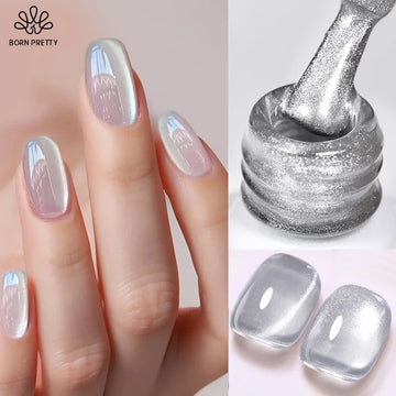 10ml Silver Cat Eye Magnetic Gel Nail Polish – Semi-Permanent for Fall & Winter