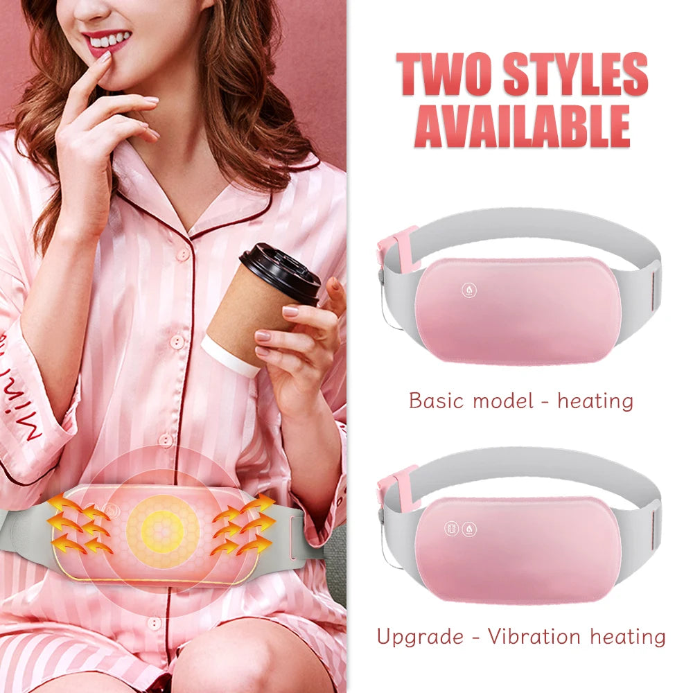 Menstrual Heating Pad | Warm Hot Waist Belt for Pain Relief, Hot Compress Massager for Belly & Back