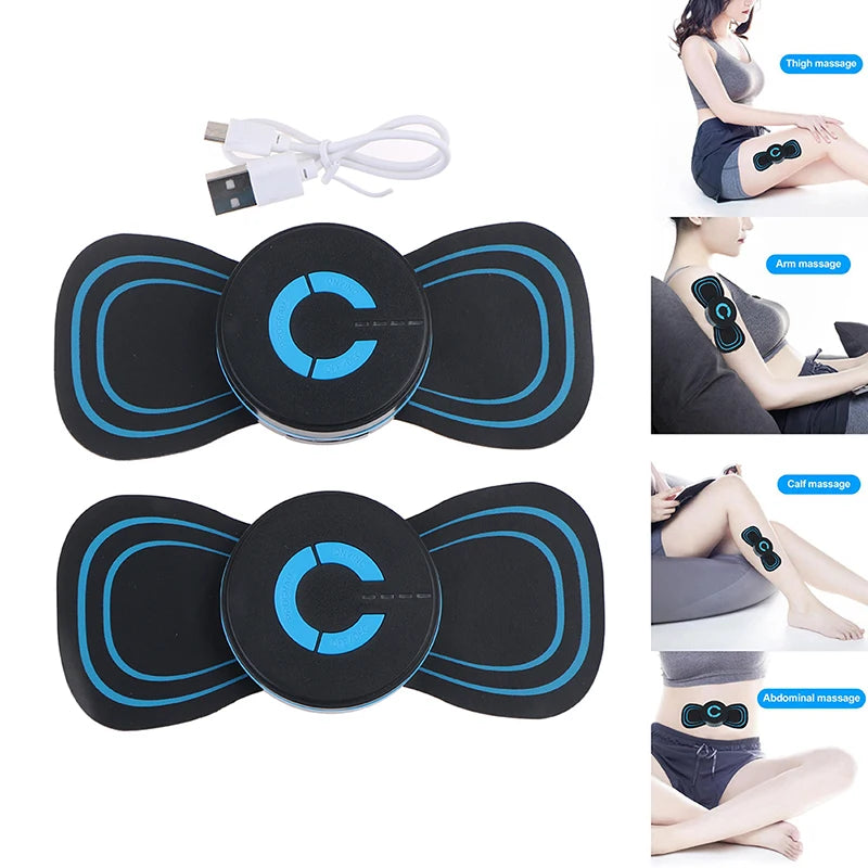 Mini Electric Pulse Neck Massager | Cervical & Waist Stimulator for Body Pain Relief, Relaxation & Fitness