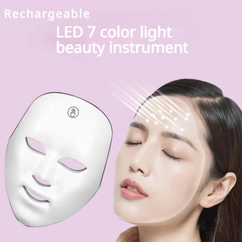 7-Color LED Light Mask – Rechargeable Red Light Therapy