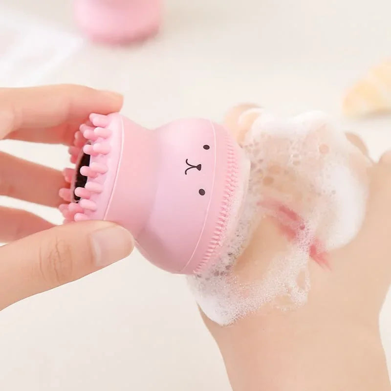 Silicone Face Cleansing Brush | Mini Facial Deep Pore Cleanser, Soft Exfoliator Tool