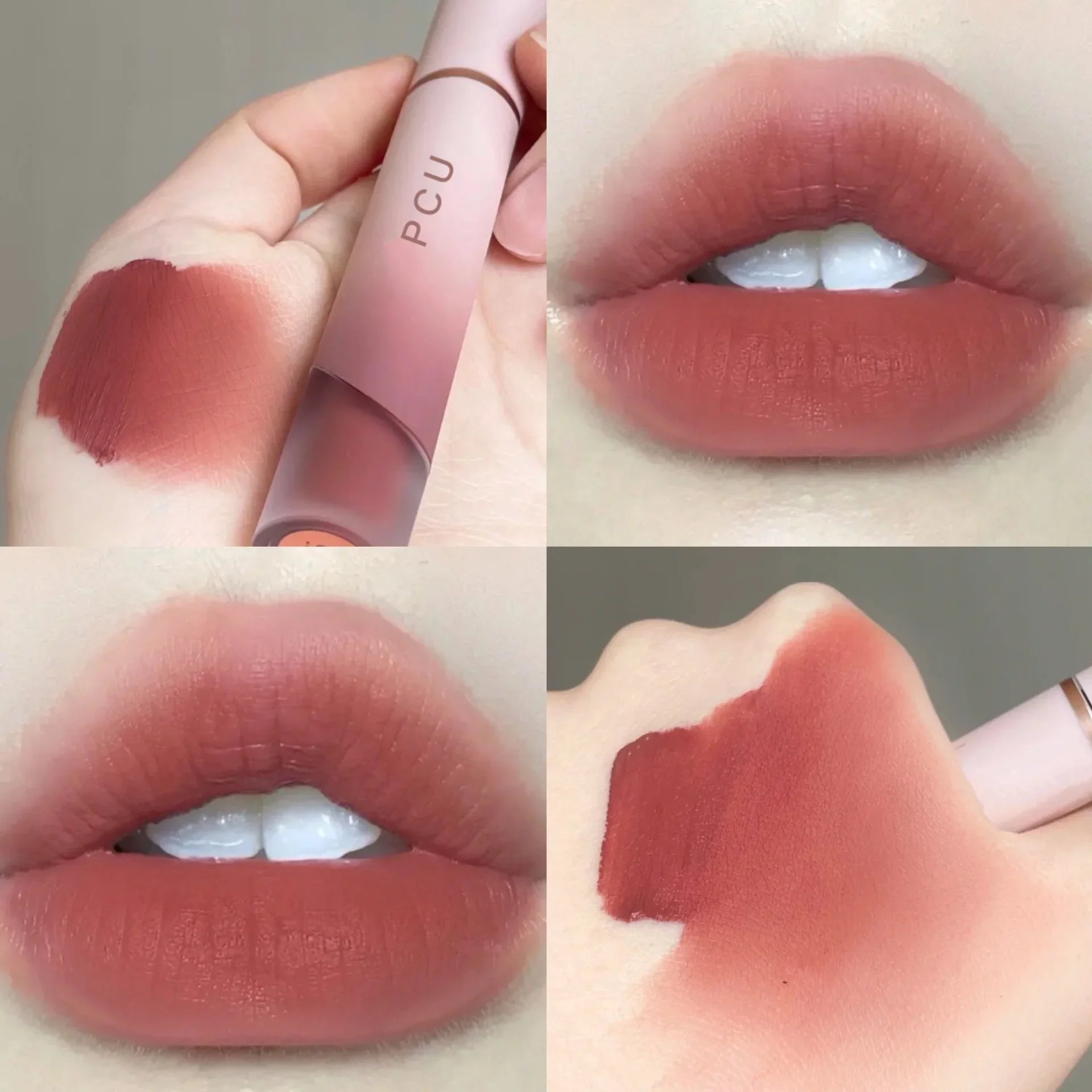 Matte Velvet Lip Gloss – Nude, Chocolate & Red Lip Tint, Korean Waterproof Lasting Makeup