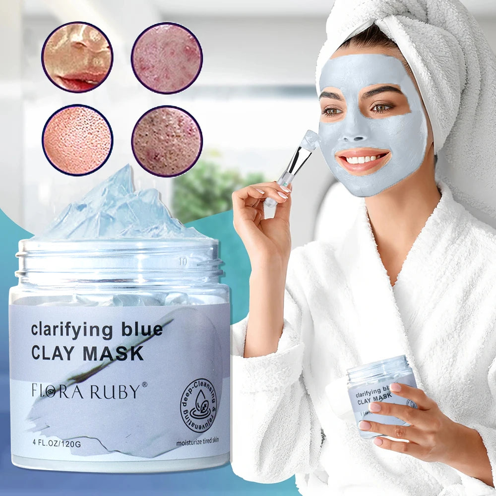 Moisturizing Blue Clay Facial Mask – Deep Cleansing & Clarifying Skincare